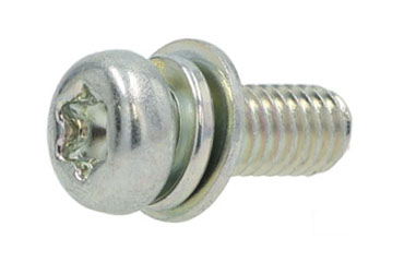 鉄 TRX ナベ頭 小ねじ P＝4 (バネ座+JIS小形平座 組込)